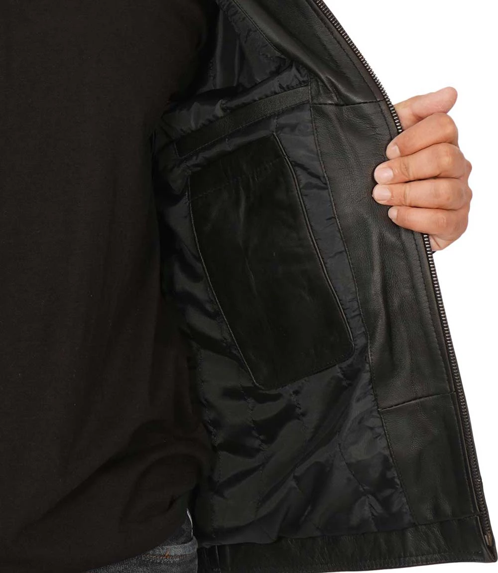 Black Leather Jacket Mens