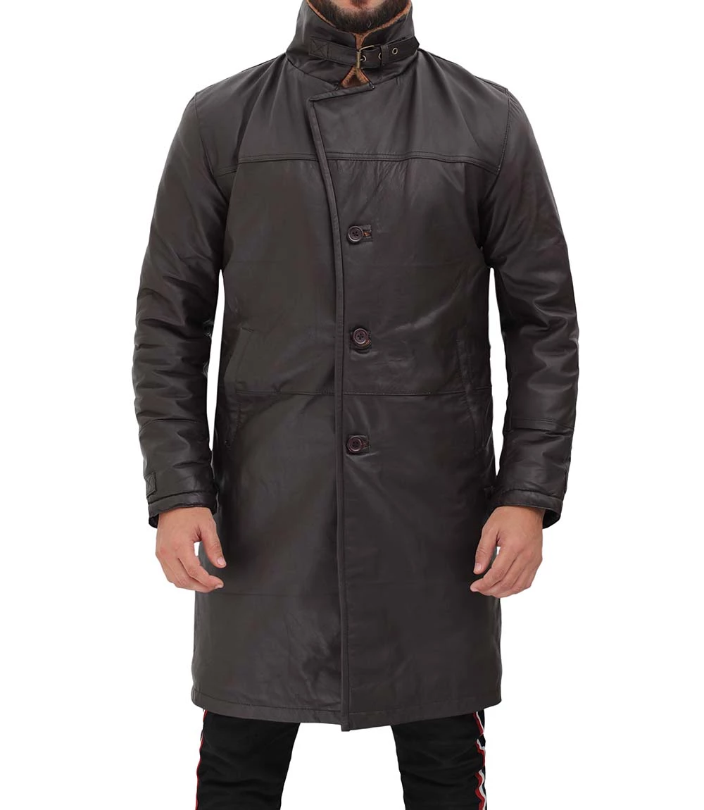 shearling leather coat