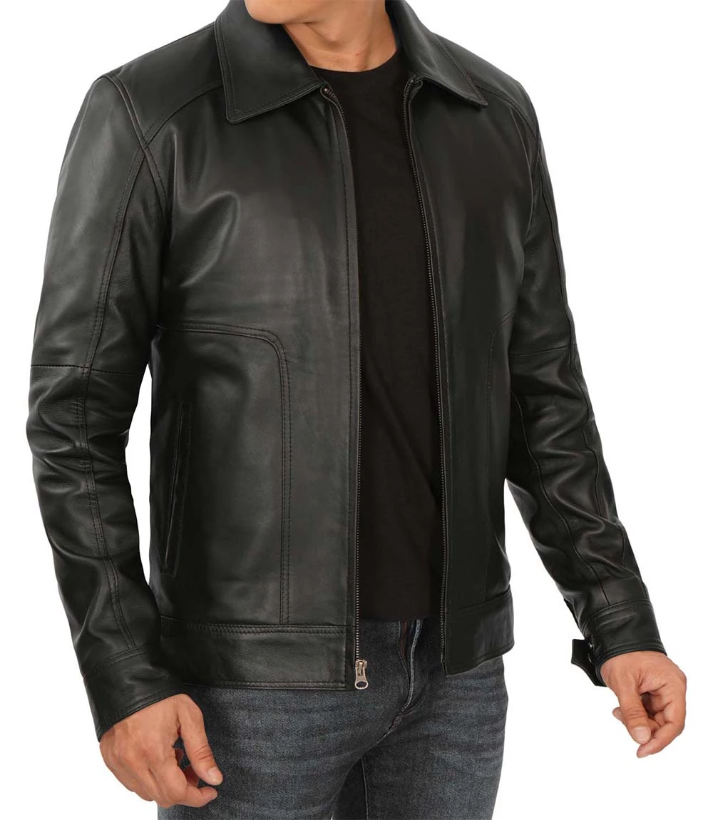 Black Leather Jacket Mens