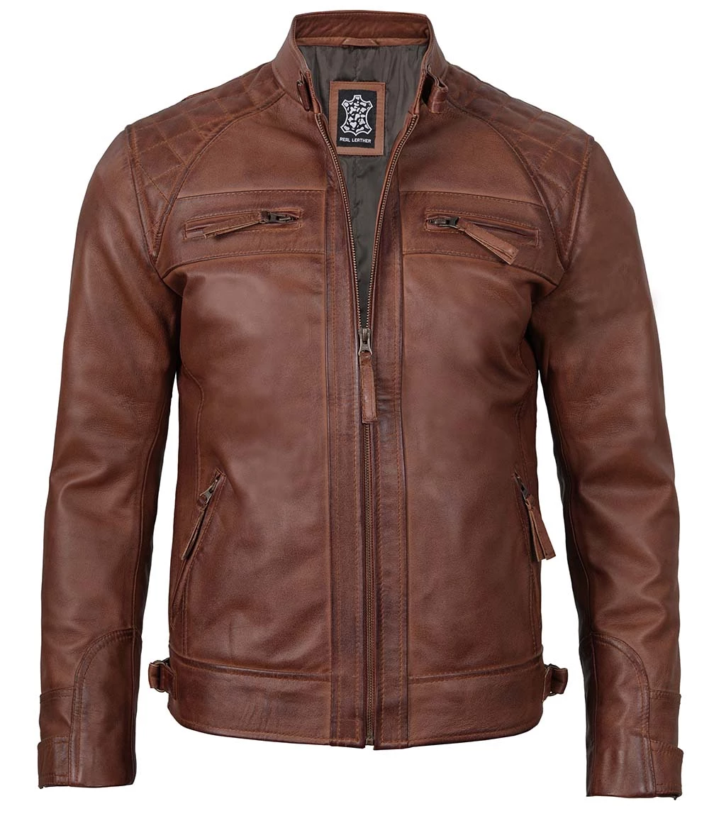 brown leather jacket mens