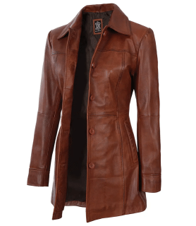 blazer brown leather