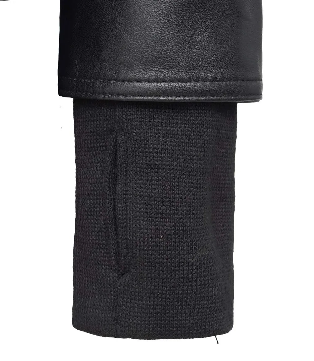 black leather jacket for women