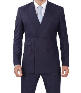 Mens Navy Blue Double Breasted Suit