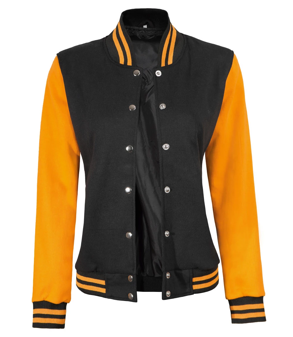 womens yellow letterman jacket