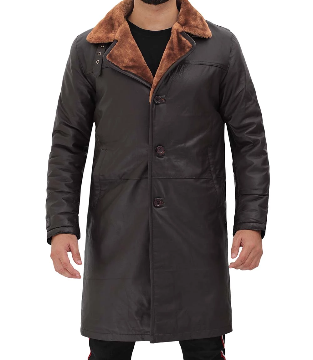 shearling trench coat mens
