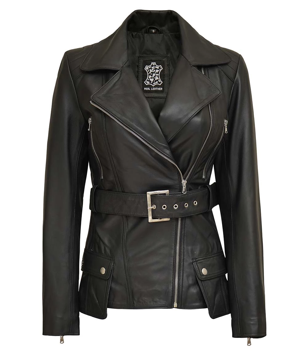 Black leather jacket