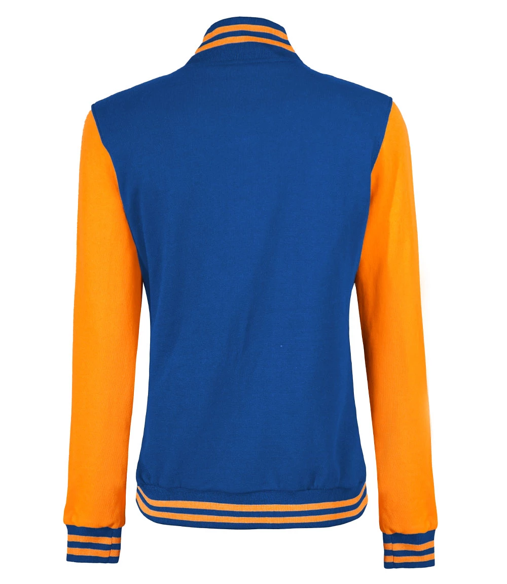 yellow and blue letterman women