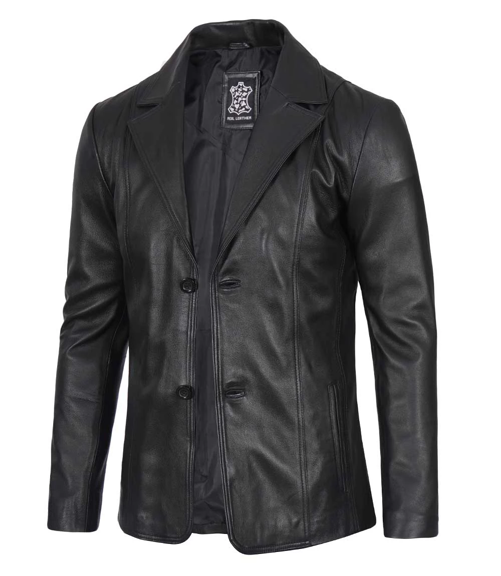 leather blazer