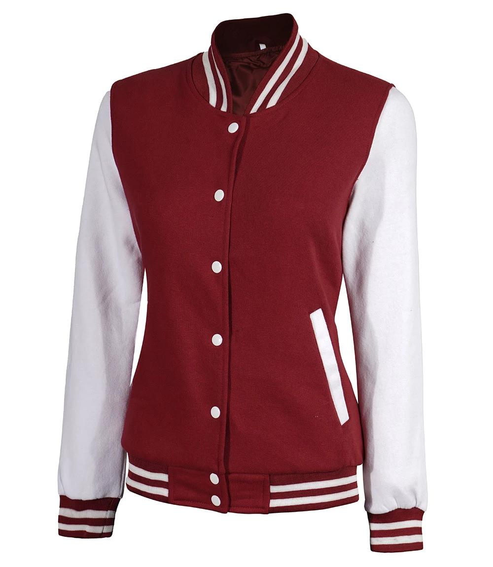 womens maroon letterman jacket