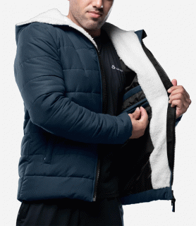 mens blue puffer jacket