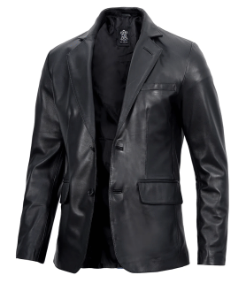 Mens Blazer Leather Jacket
